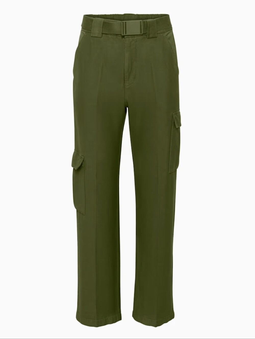 Aritzia TNA Cadet Cargo Pant High Rise Olive Utility Webbing Belt 100% Cotton S - Picture 9 of 13